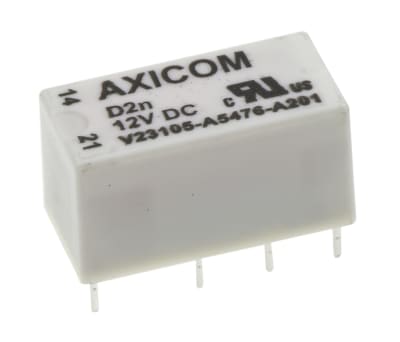 Product image for DPDT subminiature relay,3A 12Vdc coil