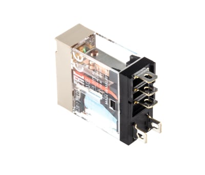 Product image for SPDT plug-in power relay,10A 24Vdc coil