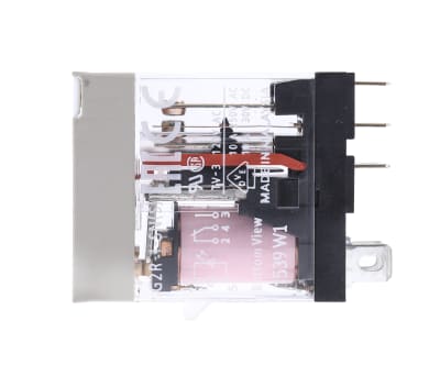 Product image for SPDT plug-in power relay,10A 110Vac coil