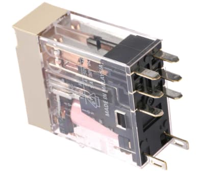 Product image for DPDT plug-in power relay,5A 230Vac coil