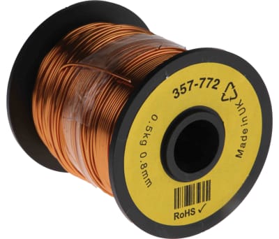 Product image for Insulated copper wire,19/20awg 100m