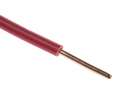 Product image for Red rigid switchgear cable,1/1.78mm