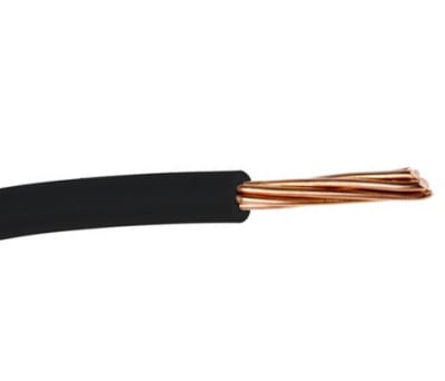 Product image for Black stranded switchgear cable,7/0.67mm