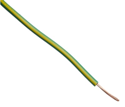 Product image for Green/yellow equipment wire,.75sq.mm100m