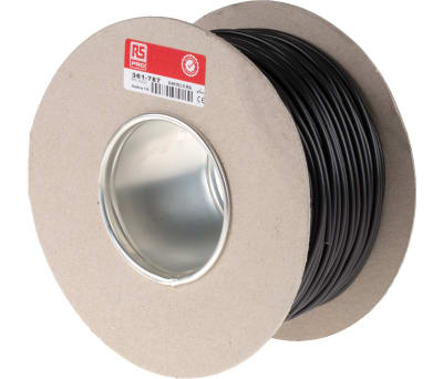 Product image for 2491X black equipment wire,1.5sq.mm 100m