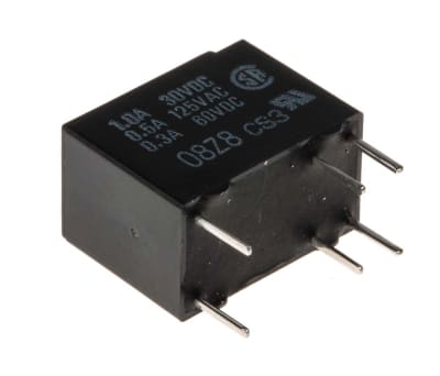 Product image for SPDT PCB RELAY,1A 24VDC COIL 3840OHM