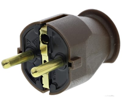 Product image for SCHUKO PLUG REWIREABLE BROWN