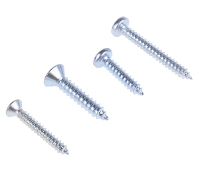 Product image for BZP x-rec pan & csk self tap screw kit