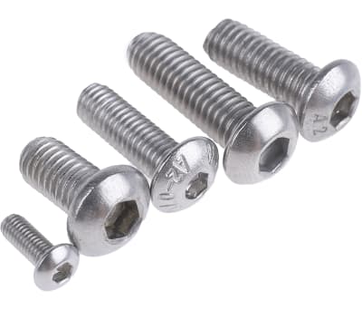 Product image for A2 stainless button hex socket screw kit