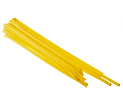 Product image for Yellow std heatshrink sleeve,6.4mm bore