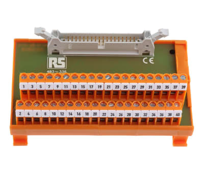 Product image for 40 way IDC header DIN rail terminal