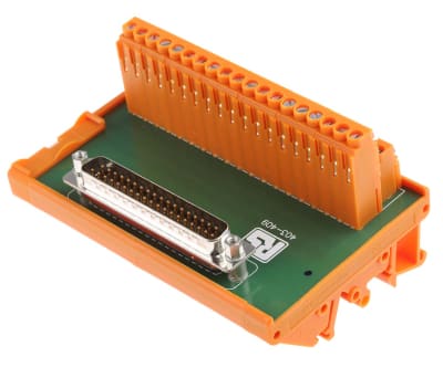 Product image for 37 way D plug DIN rail terminal