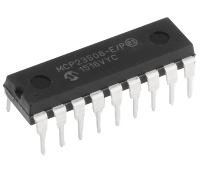 Product image for 8-bit I/O Expander,SPI,MCP23S08-E/P