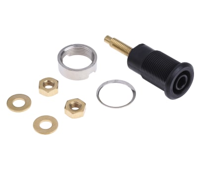 Product image for Black shrouded stud socket,4mm