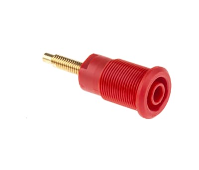 Product image for Red shrouded stud socket,4mm