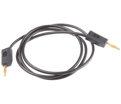 Product image for 500mm black standard test lead,2mm plug