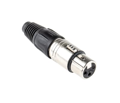 Product image for 3 WAY NICKEL FINISH XLR CABLE SOCKET,16A