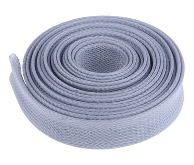 Product image for Grey Expandable braided sleeve,30mm dia