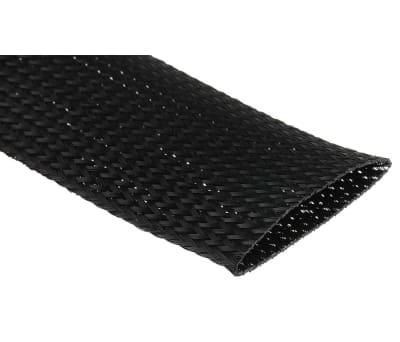 Product image for Black Expandable braided sleeve,50mm dia