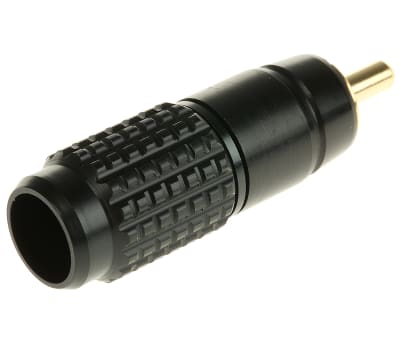 Product image for Black small body phono plug