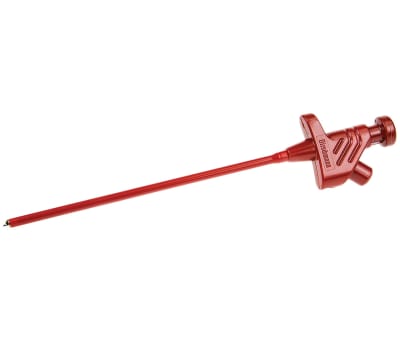 Product image for Red low voltage rigid probe,4mm socket