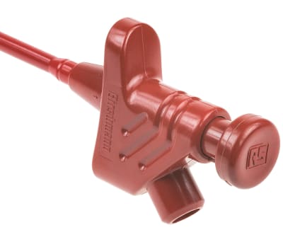 Product image for Red low voltage rigid probe,4mm socket