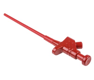 Product image for Red low voltage flexible probe,4mm plug