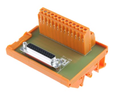 Product image for 25 way D socket DIN rail terminal