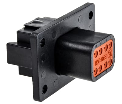 Product image for DT FLANGED RECEPTACLE 8 PIN