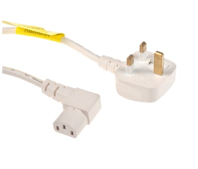 Product image for Power Cord C13 to UK BS1363 90 deg 2m