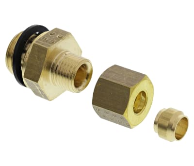 Product image for MALE STUD COUPLING,1/4IN BSPP MX6MM COMP