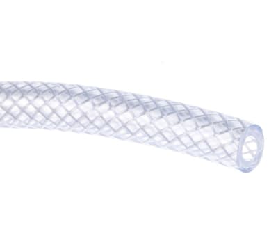 Product image for 85.44orced PVC hose,Clear 25m L 6.3mm ID