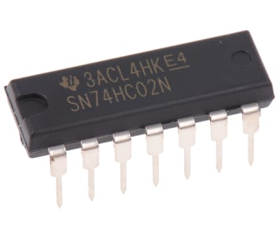 Product image for QUAD 2I/P NOR GATE,SN74HC02N DIP14 2-6V