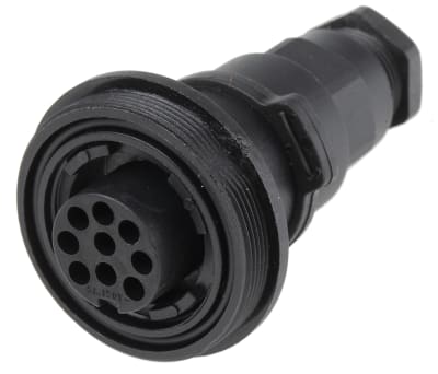 Product image for IP68 9way inline cable coupler socket,5A