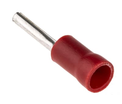 Product image for Red crimp pin terminal,0.5-1.5sq.mm wire