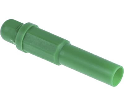 Product image for Green shrouded unstackable plug,4mm