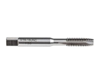 Product image for RS PRO HSS 5/16-18 Spiral Point Threading Tap, 72 mm Length