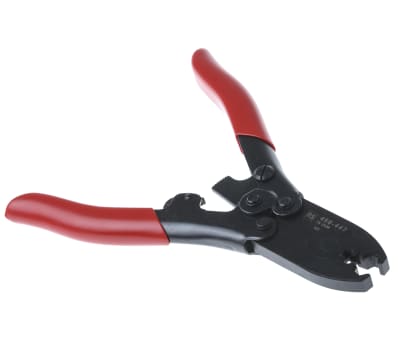 Product image for Ratchet crimp tool w/red handle,75ohm