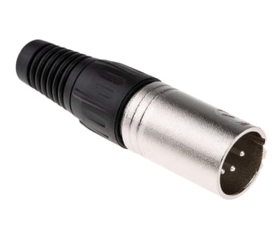 Product image for 4 way nickel finish XLR cable plug