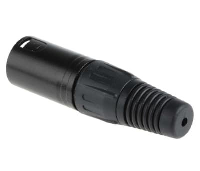 Product image for 5 way black chrome finish XLR cable plug