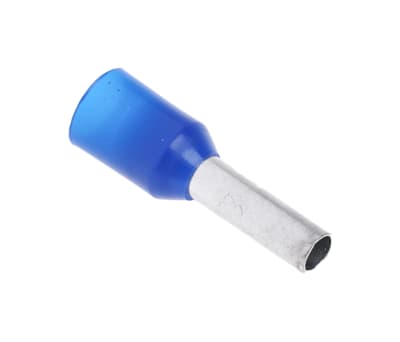 Product image for Blue insulated bootlace ferrule,8mm pin