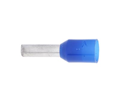 Product image for Blue insulated bootlace ferrule,8mm pin