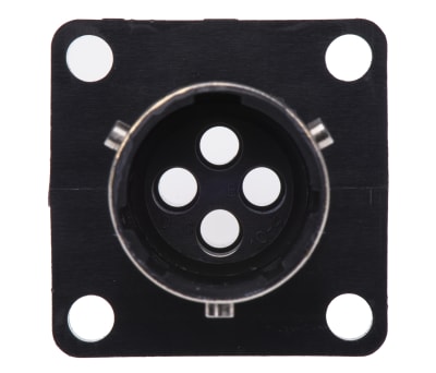 Product image for ITT Cannon Crimp Connector, 4 Contacts, Panel Mount