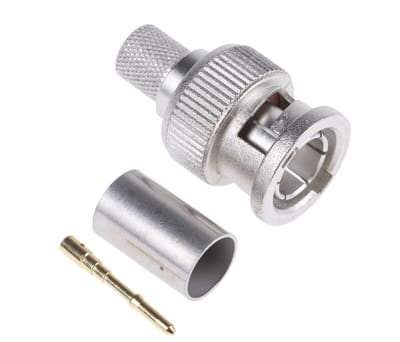 Product image for BNC PLUG CRIMP, HDTV, 75OHM, 1.0/4.6