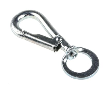 Product image for Swivel spring hook,BZP steel, 5.5 x 66mm