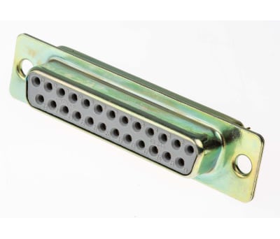 Product image for 25way straight PCB mount D skt,5A 750Vac