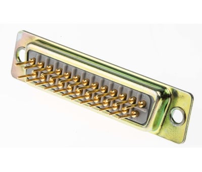 Product image for 25way straight PCB mount D skt,5A 750Vac