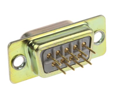 Product image for 9way straight PCB mount D plug,5A 750Vac