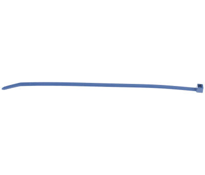 Product image for HellermannTyton Blue Cable Tie Metal Detectable, 200mm x 4.6 mm