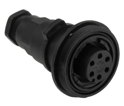 Product image for IP68 6way inline cable coupler socket,3A